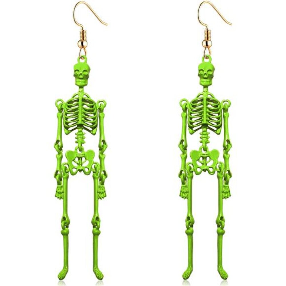 Halloween Skeleton Earrings | Spooky Drop Dangle Jewelry